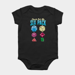 Funny Check Out My Six Pack RPG Gaming Dice Pun Baby Bodysuit